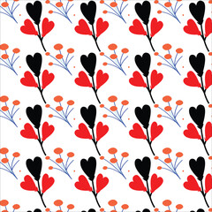 seamless pattern with red roses