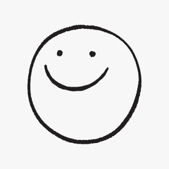 Happy face icon doodle illustration vector