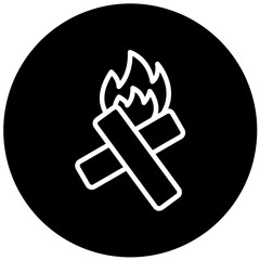 Vector Design Bonfire Icon Style