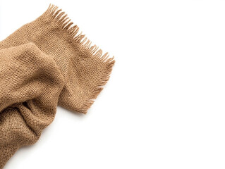 Abstract a brown scarf on top of a white surface with seasonal patterns and vibrant colors, great for artistic projects