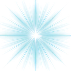 Obraz premium A light blue explosion of beams in the center creates a stunning dynamic energy burst, showcasing glowing blue rays and a futuristic visual effect. Cut out.