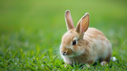 Fototapeta premium designing a website for a pet-related business or curating social media content,this simple and cute rabbit background adds a touch of whimsy and warmth