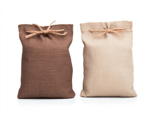 Dynamic two brown and beige bags on a white background with street art patterns and bold colors, ideal for motion graphics