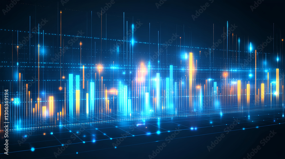 Poster dynamic data visualization digital realm infographic design tech environment abstract viewpoint info