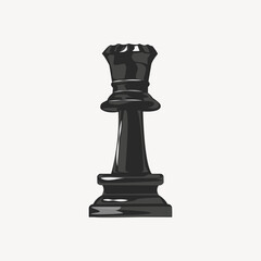 Fototapeta premium Rook chess, aesthetic illustration vector