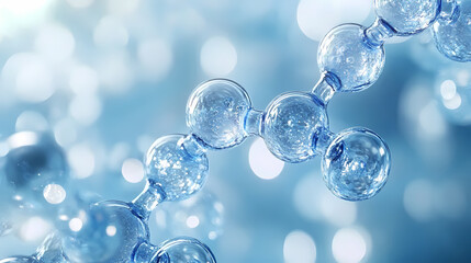 3D Molecular Structure with Glowing Balls
