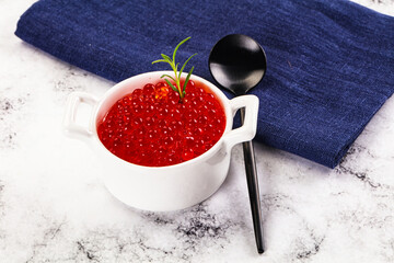 Luxury red caviar salmon fish