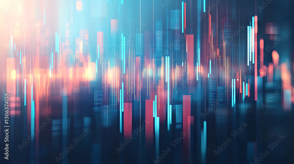 Poster dynamic data visualization in modern technology urban environment digital art abstract view conceptu