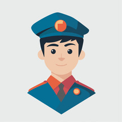 Set of girls and boys in scout costumes
