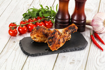 Grilled chicken leg drumstick barbecue