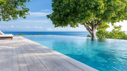 Infinity pool ocean view luxury villa
