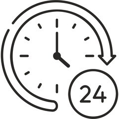 24 Hour Service Icon