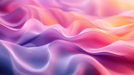 Fototapeta premium Abstract pastel waves of flowing fabrics in soft light