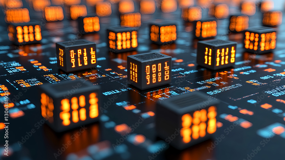 Poster technological data display digital environment graphic visualization futuristic concept close-up vie