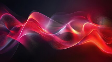 Obraz premium Vibrant red and purple abstract light waves on dark background