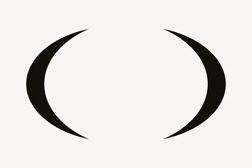 Obraz premium Black brackets collage element vector