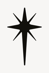 Sparkle shape, flat collage element vector