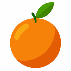 An orange illustration isolated on white background