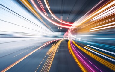 Urban tunnel lightspeed motion