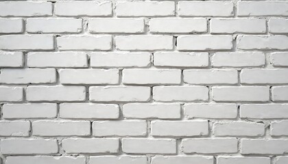Obraz premium White painted brick wall texture background. Interior design element, construction concept. Modern clean brickwork pattern, urban decor. Solid brick stone with light shadows, building facade.