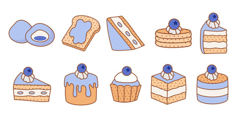 Blueberry Cake Vector