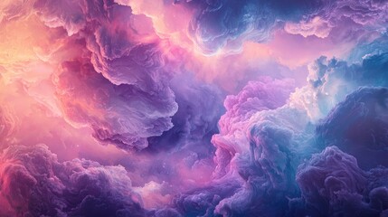Fototapeta premium photo of incredible iridescent clouds, realism