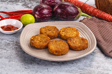 Fried potato crispy golden hash brown