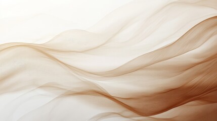 Obraz premium Soft, flowing brushstrokes forming an abstract, Zen-inspired landscape in muted earth tones, symbolizing harmony and inner stillness.