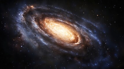 Galactic spiral formation outer space astronomy image cosmic environment wide-angle view celestial wonders for exploration