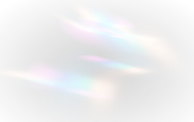 PNG White Crystal Rainbow Glow, Shimmering Light with Prism Effect, PNG Sparkling Dust and Colorful Bokeh, Radiant White Crystal Reflections, Festive Glowing Particles, Dreamy Light Flare Background.