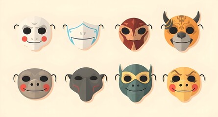 Cartoon masks