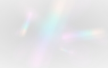 PNG White Radiant Prism Glow, Crystal Rainbow Sparkles and Soft Light, Shining White Bokeh with Glitter Dust, Colorful Light Reflections, Dreamy Twinkling Particles, PNG Magical Background.