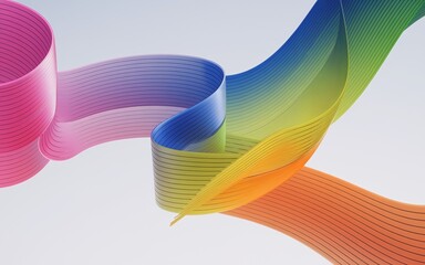 Colorful ribbon abstract design (1)