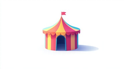 Fototapeta premium cartoon circus tent vector illustration