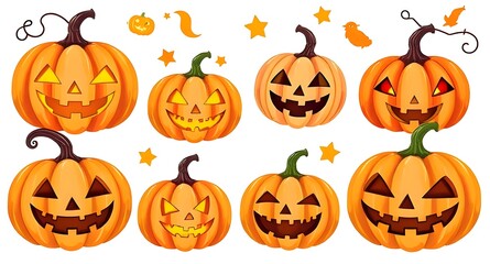 halloween pumpkin set