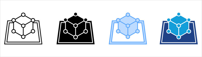 Simulation Icon Set Multiple Style Collection