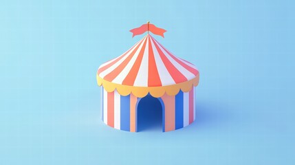 Fototapeta premium cartoon circus tent vector illustration