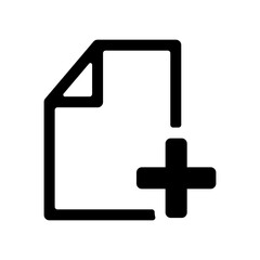 Obraz premium 書類とプラスのアイコンイラスト