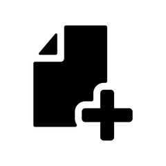書類とプラスのアイコンイラスト