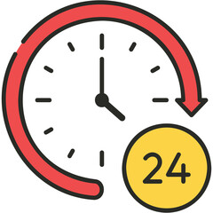 24 Hour Service Sticker