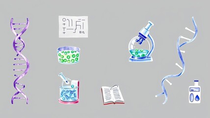 DNA Microscope Lab Equipment Science Research Experiment Genetics Biology Chemistry Education Study