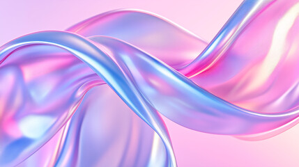 Fototapeta premium Dreamy Abstract Background with Soft Pink and Blue Waves