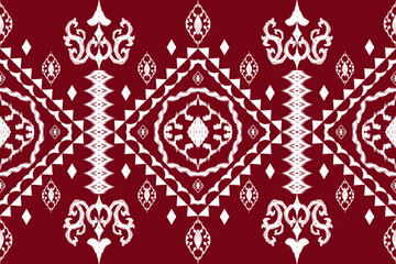Ethnic Figure aztec embroidery style.Geometric ikat oriental traditional art pattern.Design for ethnic background,wallpaper,fashion,clothing,wrapping,fabric,element,sarong,graphic,vector illustration.