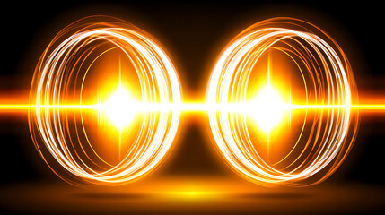 Naklejka premium Illuminating energy pulses digital realm abstract art high-tech background dynamic perspective futuristic concept