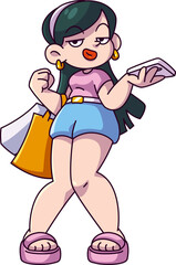 Woman with Shopping Bags