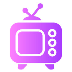 Naklejka premium tv Gradient icon