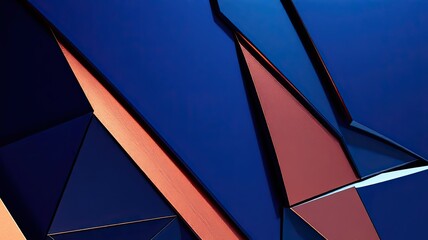 Abstract Geometric Background Blue Copper Maroon Polygonal Texture