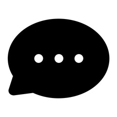 black speech bubble icon