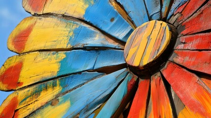 Vibrant Turbine Blade Symbolizing Renewable Energy