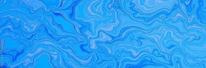 Obraz premium Blue marble paint swirls creating an abstract and textured background, unique, colorful